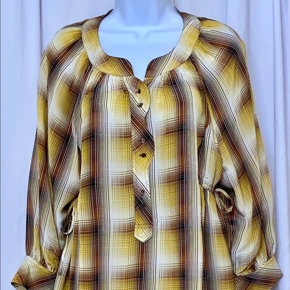 BCBGMaxAzria Plaid Blouse - Picture 3 of 3